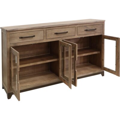 Natural Parota 3 Drawer 4 Glass Doors Console 12 Natural Parota 3 Drawer 4 Glass Doors Console IFD8681CNS IFD8681CNS 05