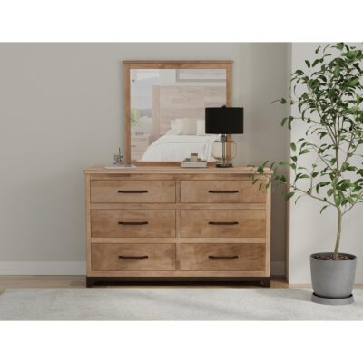 Natural Parota 6 Drawer Dresser IFD8681DSR IFD8681DSR 05