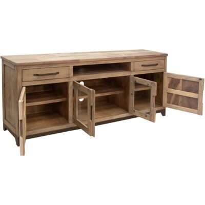 Natural Parota 2 Drawer 2 Door 2 Glass Door 70" TV Stand 12 Natural Parota 2 Drawer 2 Door 2 Glass Door 70" TV Stand IFD8681STN70 IFD8681STN70 04