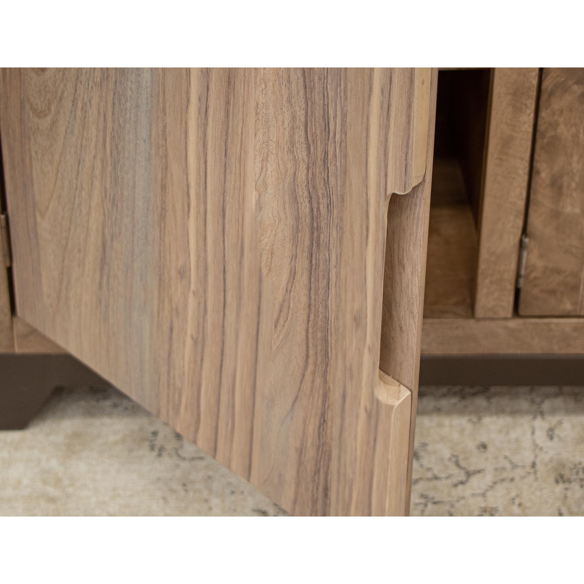 Natural Parota 2 Drawer 2 Door 2 Glass Door 70" TV Stand 8 Natural Parota 2 Drawer 2 Door 2 Glass Door 70" TV Stand - Image 8