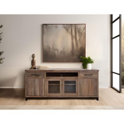 Natural Parota 2 Drawer 2 Door 2 Glass Door 80" TV Stand 11 Natural Parota 2 Drawer 2 Door 2 Glass Door 80" TV Stand IFD8681STN80 IFD8681STN80 04