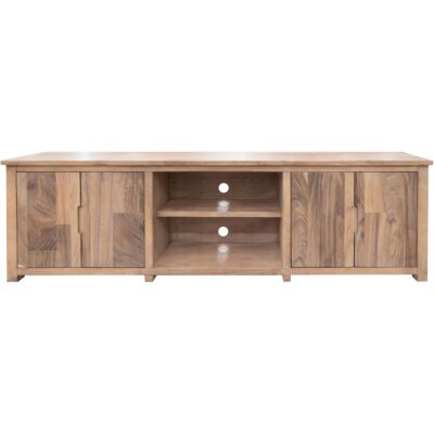 Natural Parota 4 Door TV Stand 88"