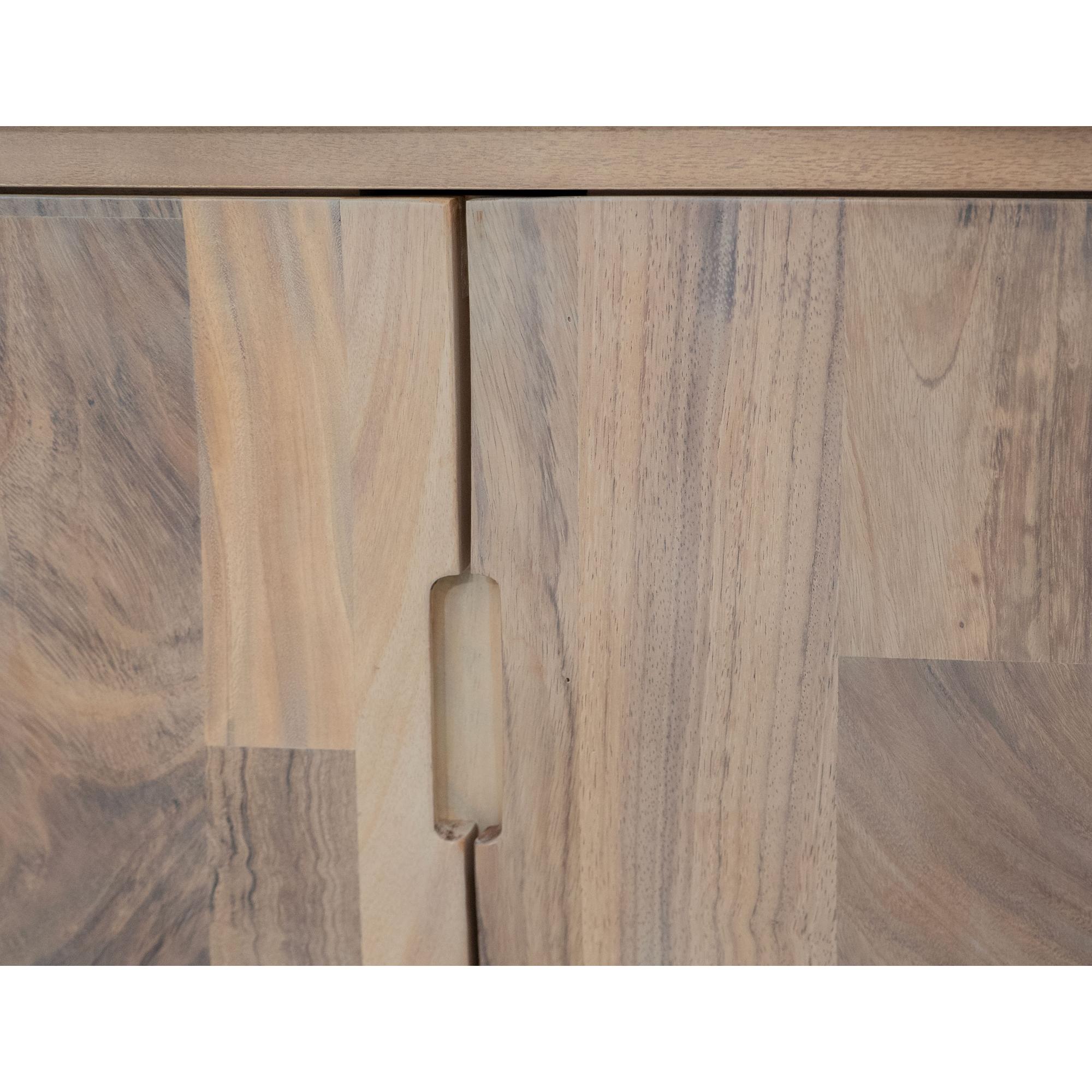 Natural Parota 4 Door TV Stand 88" 4 Natural Parota 4 Door TV Stand 88" - Image 4