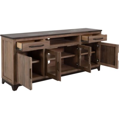 Natural Parota 2 Drawer 2 Door 2 Glass Door Stand 70" 12 Natural Parota 2 Drawer 2 Door 2 Glass Door Stand 70" IFD8682STN70 IFD8682STN70 04