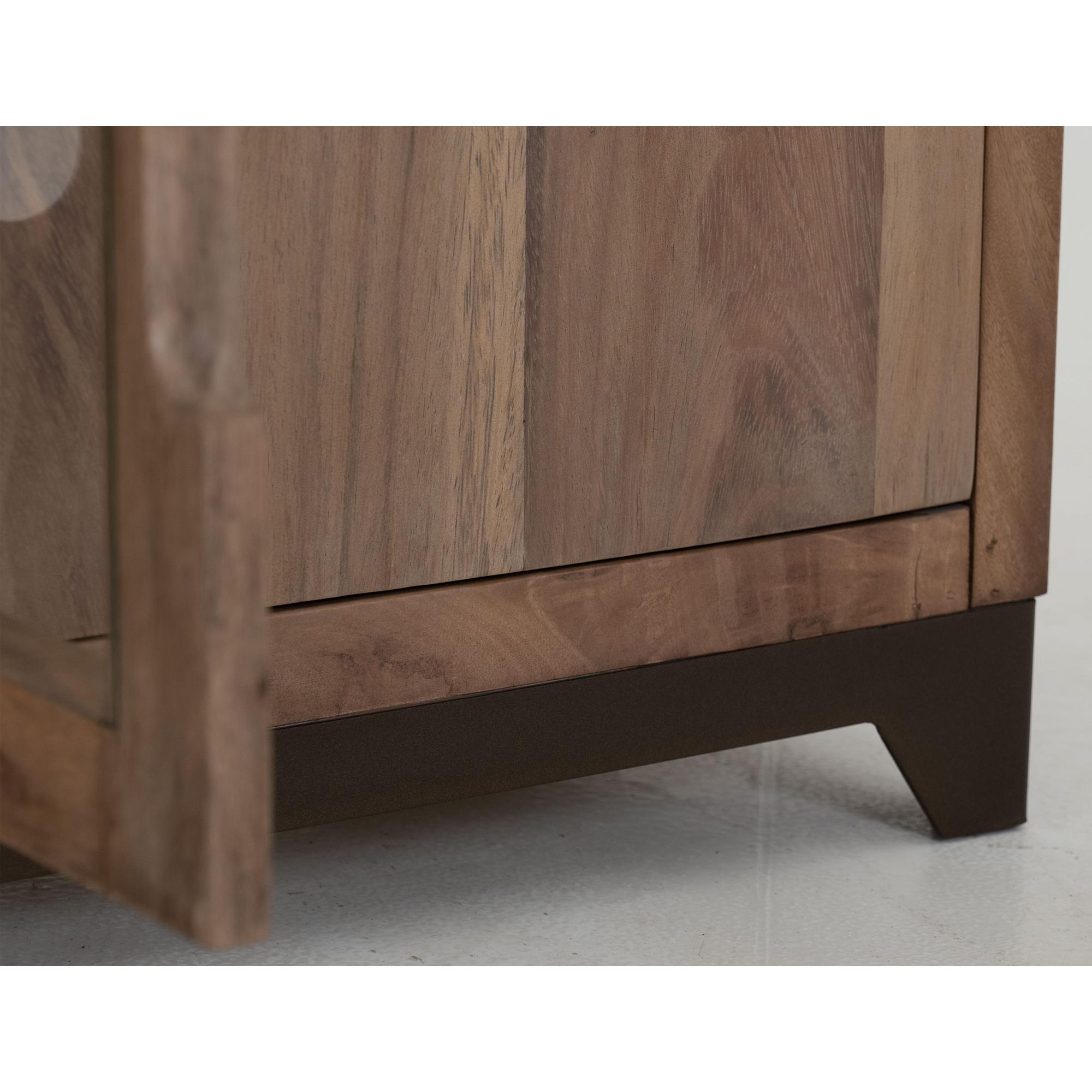 Natural Parota 2 Drawer 2 Door 2 Glass Door Stand 70" 8 Natural Parota 2 Drawer 2 Door 2 Glass Door Stand 70" - Image 8