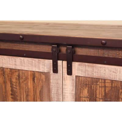 Antique 2 Glass Doors 2 Sliding Doors 80" TV Stand IFD962STAND-80 IFD962STAND 80 04