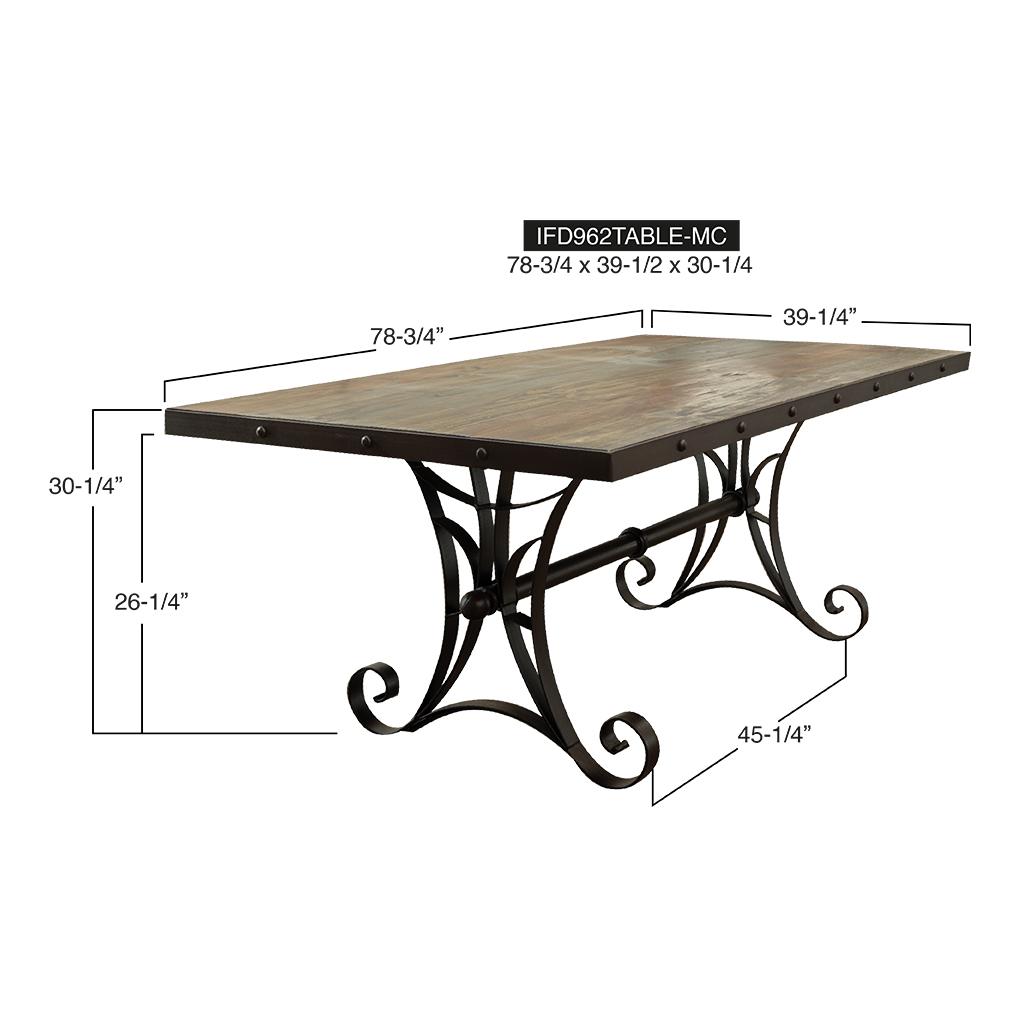 Antique Iron Base Dining Table 7 Antique Iron Base Dining Table - Image 7