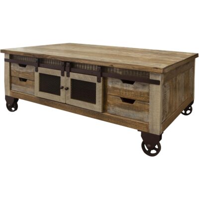 Antique 8 Drawer 4 Doors Cocktail Table IFD9661CKT IFD9661CKT 02