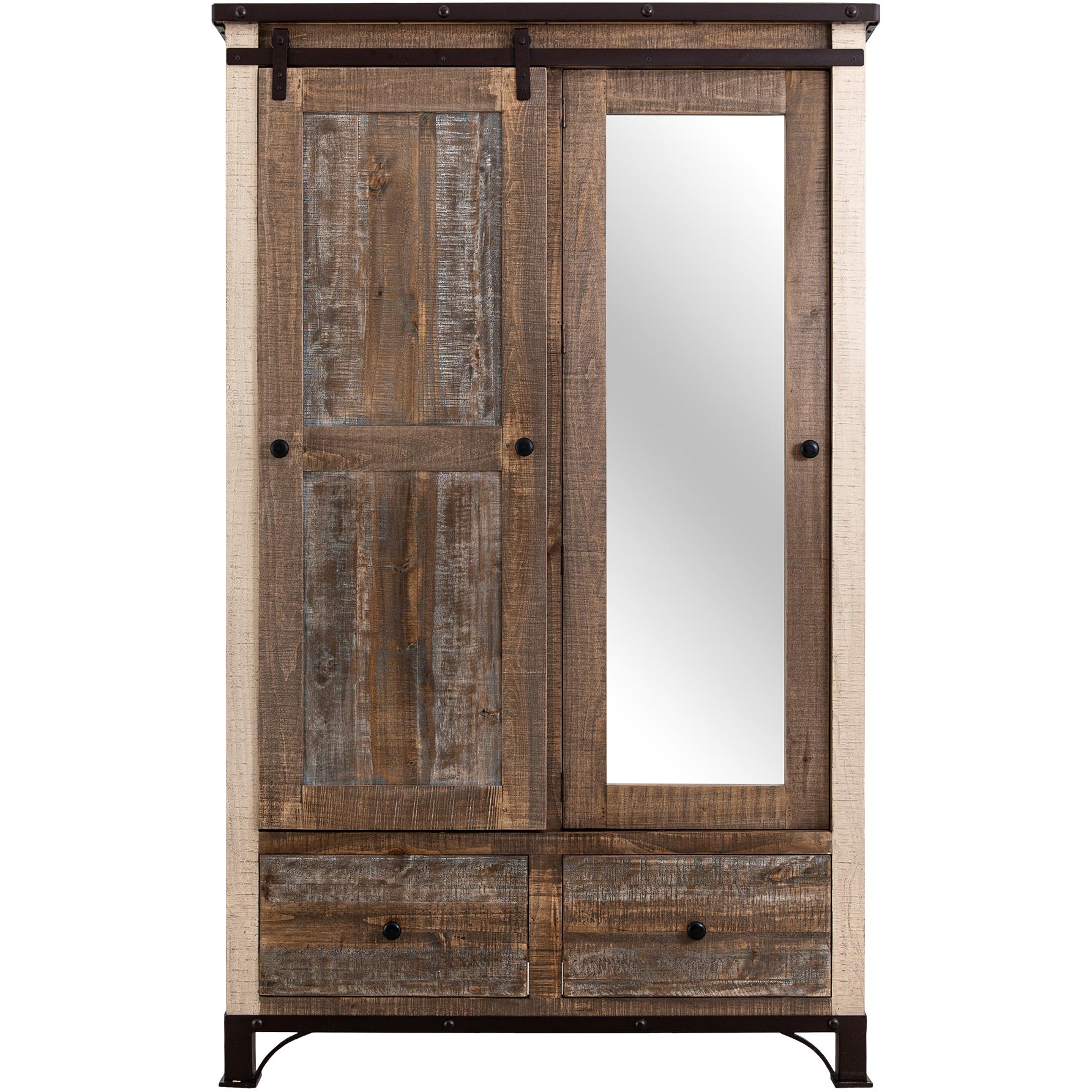 Antique 2 Drawer 1 Sliding Door 1 Mirror Door Armoire 1 Antique 2 Drawer 1 Sliding Door 1 Mirror Door Armoire