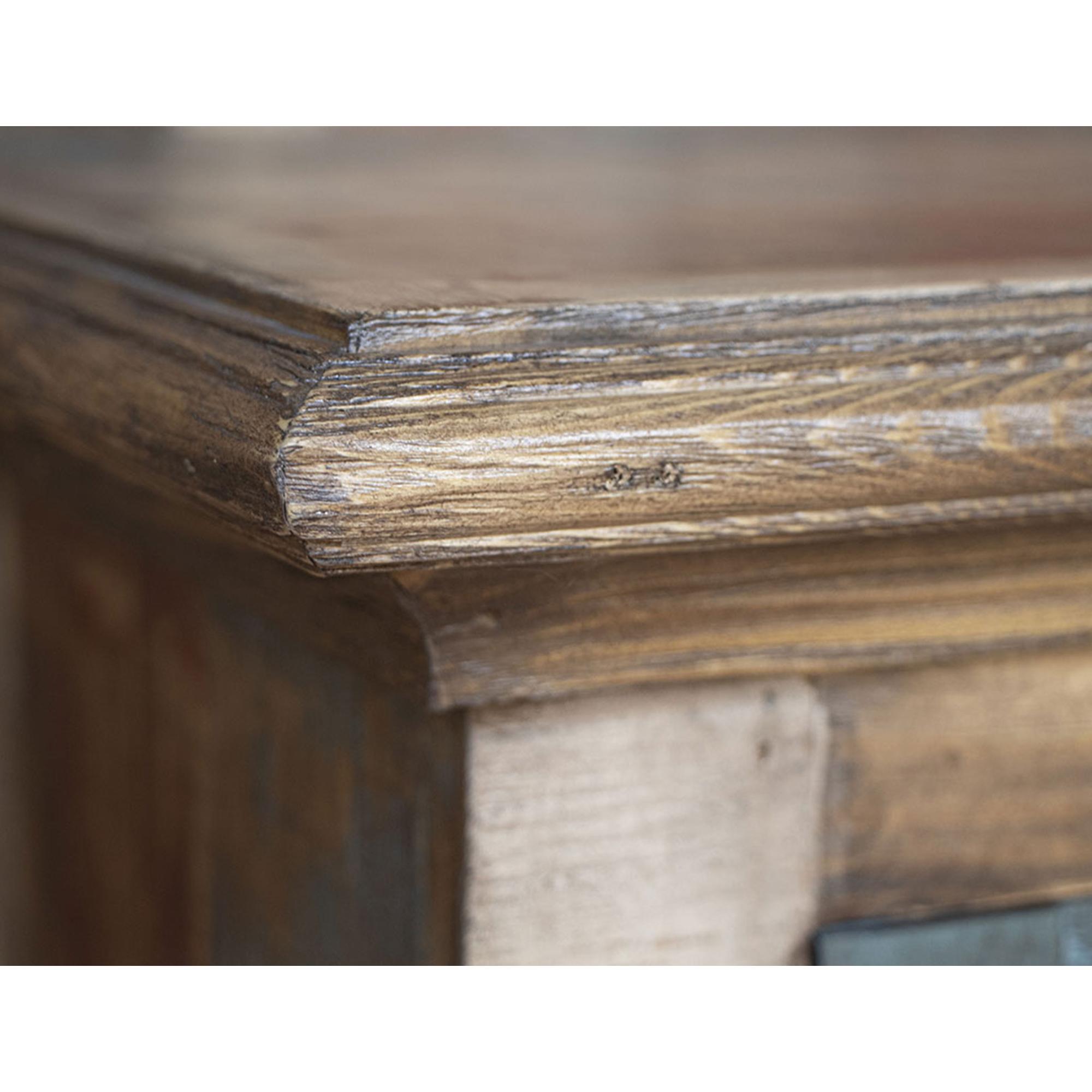 Antique 6 Glass Doors 73" Console 3 Antique 6 Glass Doors 73" Console - Image 3