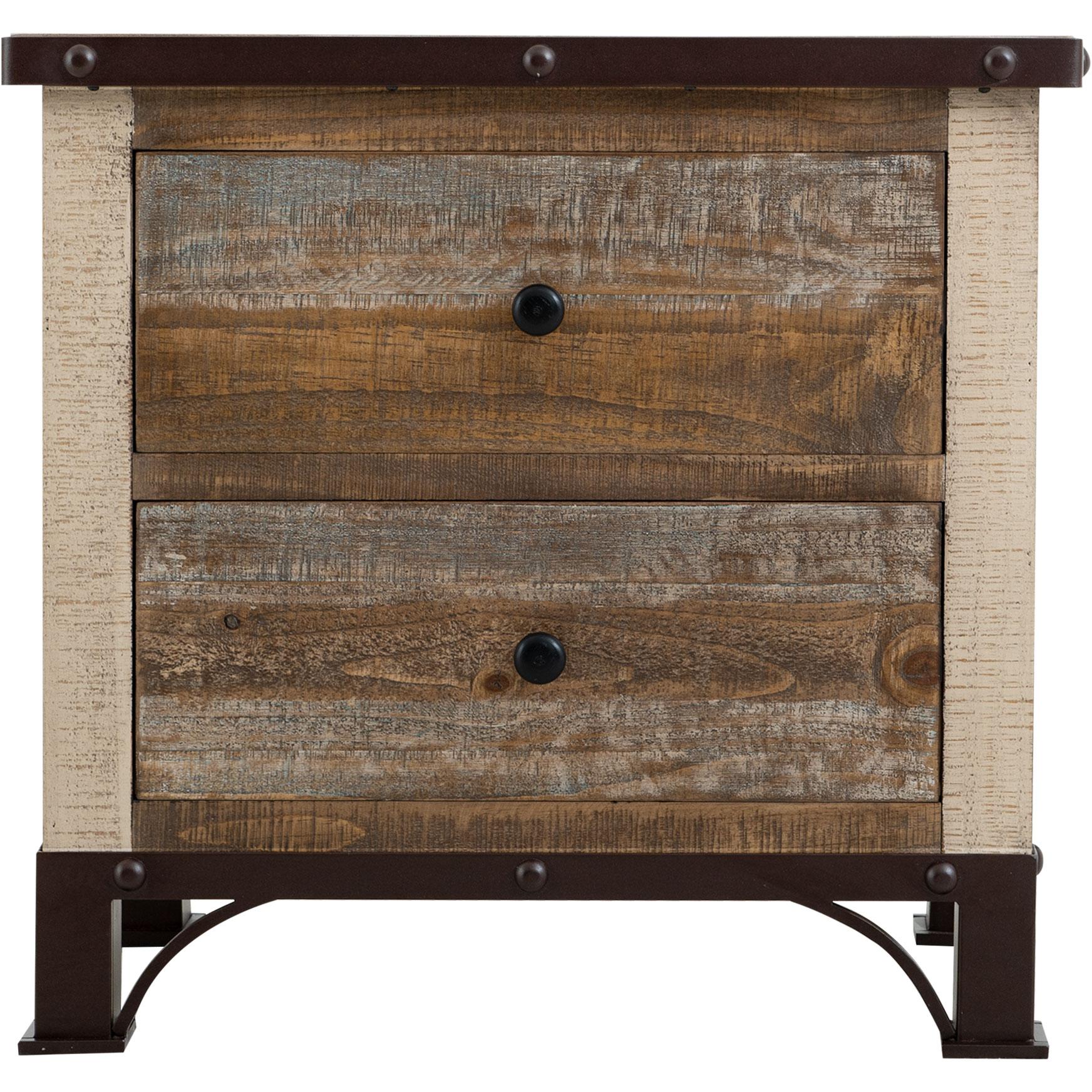 Antique 2 Drawer Nightstand 2 Antique 2 Drawer Nightstand - Image 2