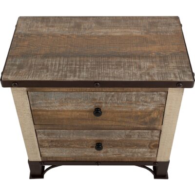 Antique 2 Drawer Nightstand 13 Antique 2 Drawer Nightstand IFD966NTST IFD966NTST 03