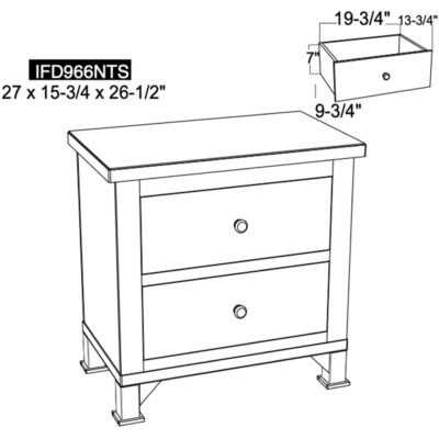 Antique 2 Drawer Nightstand 21 Antique 2 Drawer Nightstand IFD966NTST IFD966NTST 11