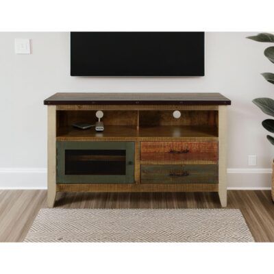 Antique 2 Drawer 1 Door 52" TV Stand IFD966STAND IFD966STAND 04