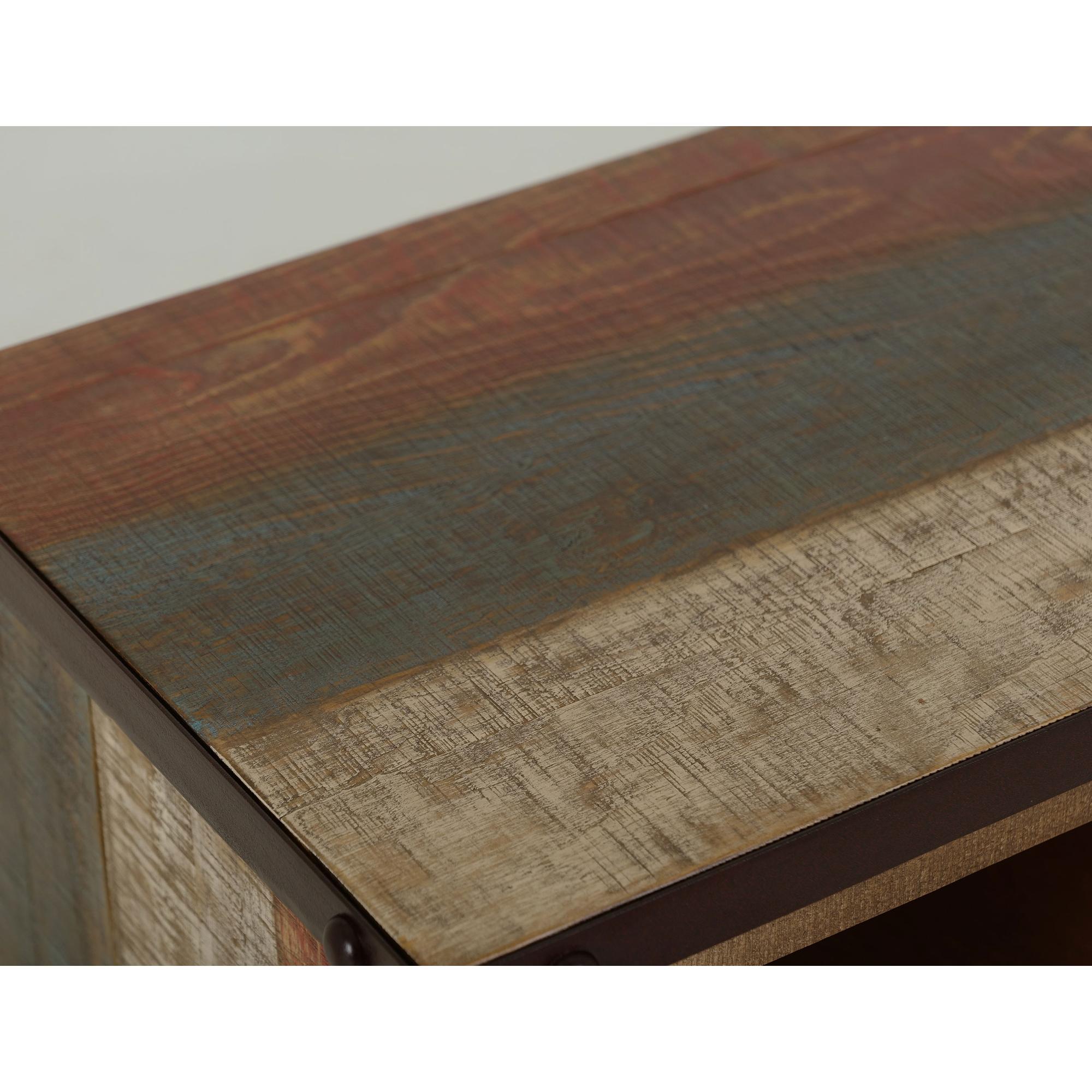 Antique 3 Drawer 2 Iron Mesh Doors 62" TV Stand 7 Antique 3 Drawer 2 Iron Mesh Doors 62" TV Stand - Image 7