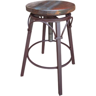 Antique Barstool with Adjustable Height