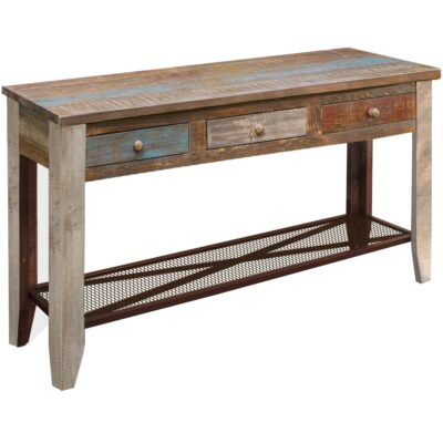 Antique 3 Drawer Sofa Table