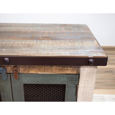 Antique 4 Iron Mesh Door 48" Console 13 Antique 4 Iron Mesh Door 48" Console IFD969CONS-4MC IFD969CONS 4MC 06