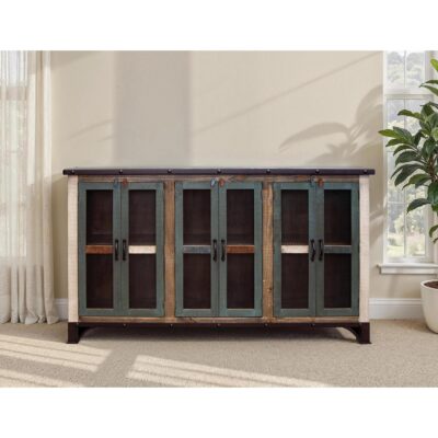 Antique 6 Iron Mesh Door 71" Console 9 Antique 6 Iron Mesh Door 71" Console IFD969CONS-6MC IFD969CONS 6MC 03