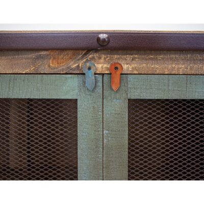 Antique 6 Iron Mesh Door 71" Console 11 Antique 6 Iron Mesh Door 71" Console IFD969CONS-6MC IFD969CONS 6MC 05