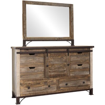 Antique 6 Drawer 1 Sliding Door Dresser IFD969DSR IFD969DSR IFD969DSR 02