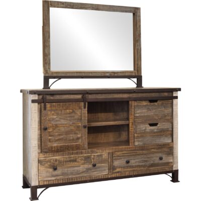 Antique 6 Drawer 1 Sliding Door Dresser IFD969DSR IFD969DSR IFD969DSR 03