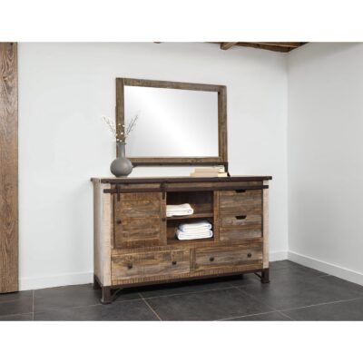 Antique 6 Drawer 1 Sliding Door Dresser IFD969DSR IFD969DSR IFD969DSR 04