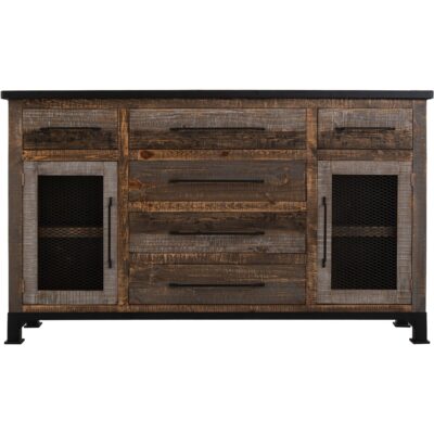 Antique 6 Drawer 2 Doors Buffet