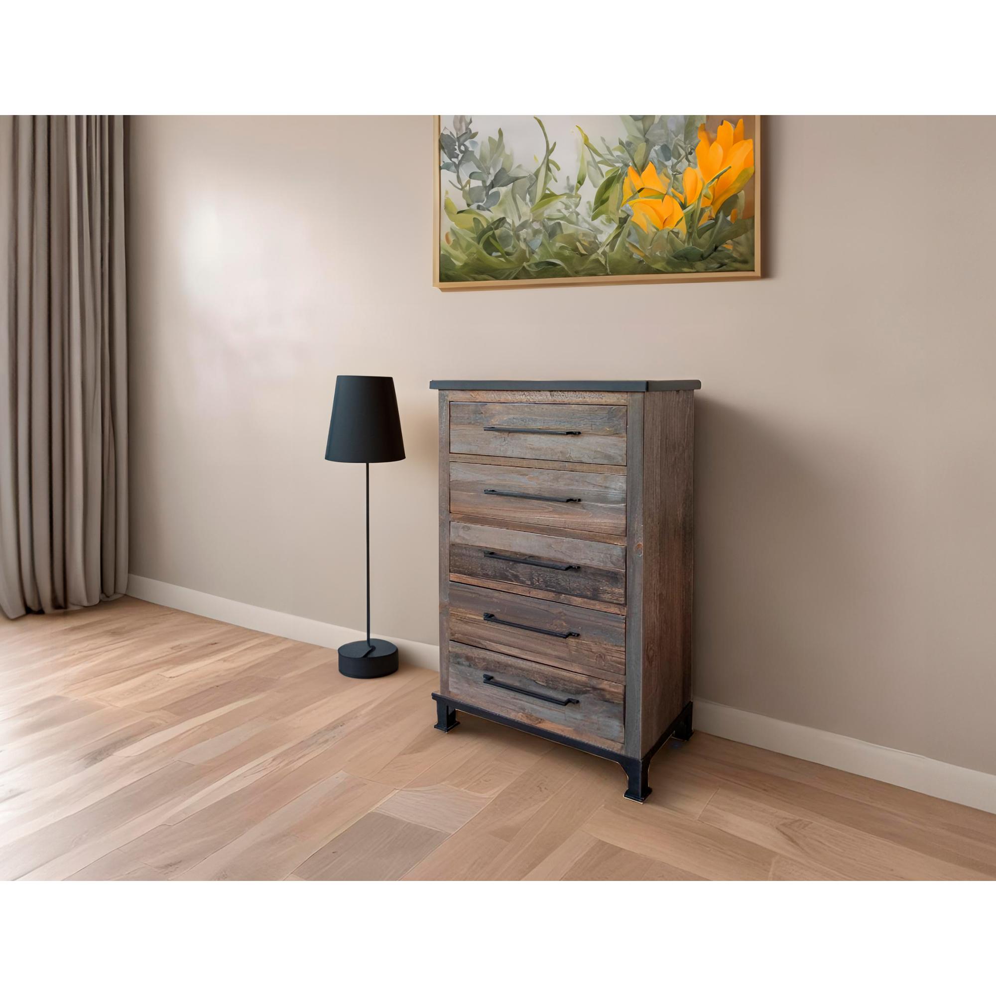 Antique 5 Drawer Chest 3 Antique 5 Drawer Chest - Image 3