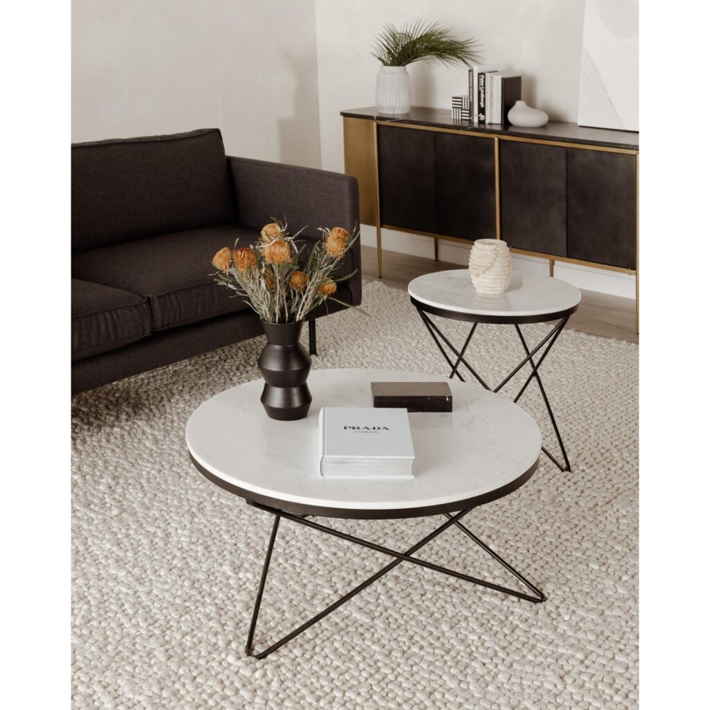 Haley Side Table Black Base IK-1001-02 IK 1001 02 30