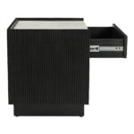 Carter Nightstand Black IK-1035-02 IK 1035 02 Carter side open shadsilo