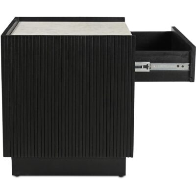 Carter Nightstand Black IK-1035-02 IK 1035 02 Carter side open shadsilo