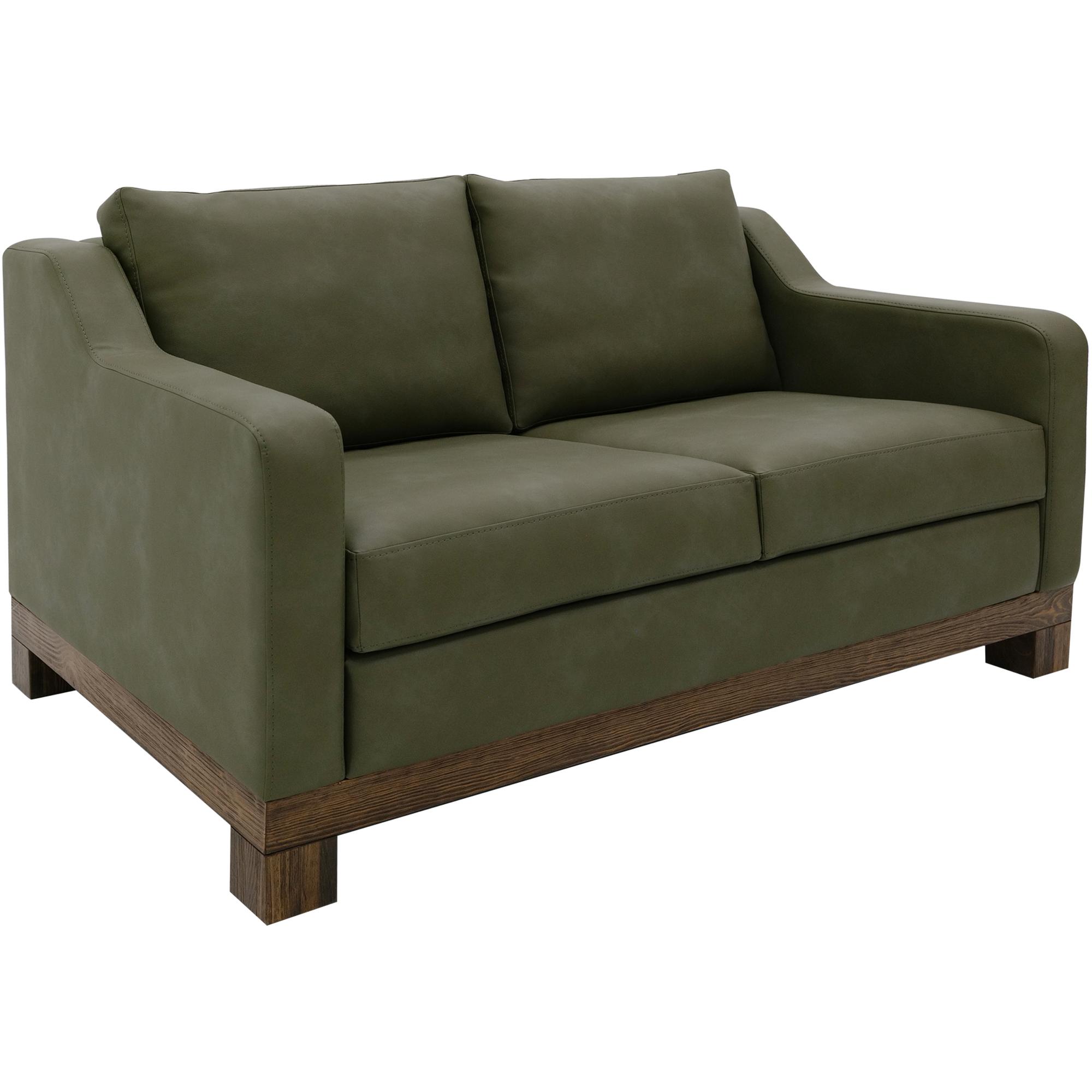 Natural Teca Wooden Frame & Base Loveseat 1 Natural Teca Wooden Frame & Base Loveseat