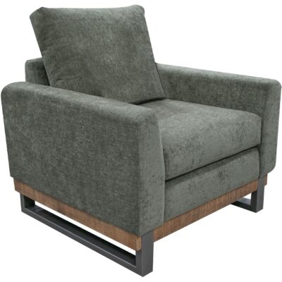 Mita Metal & Wood Base Armchair