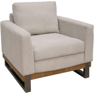 Mita Metal & Wood Base Armchair