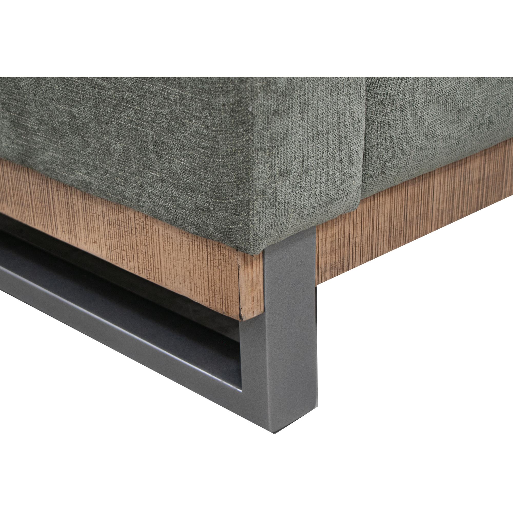 Mita Metal & Wood Base Loveseat 4 Mita Metal & Wood Base Loveseat - Image 4