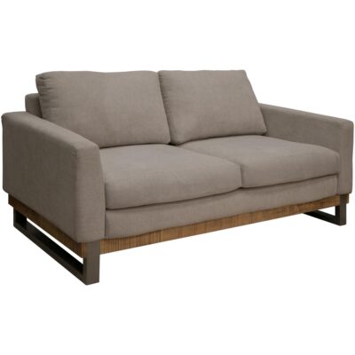 Mita Metal & Wood Base Loveseat