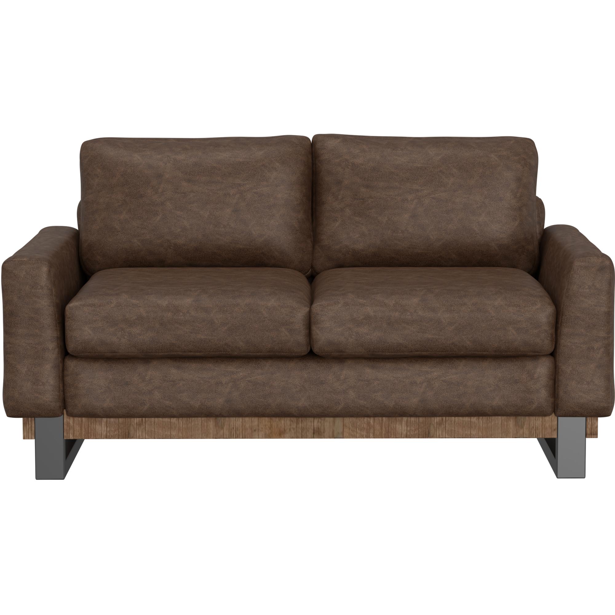 Mita Metal & Wood Base Loveseat 2 Mita Metal & Wood Base Loveseat - Image 2