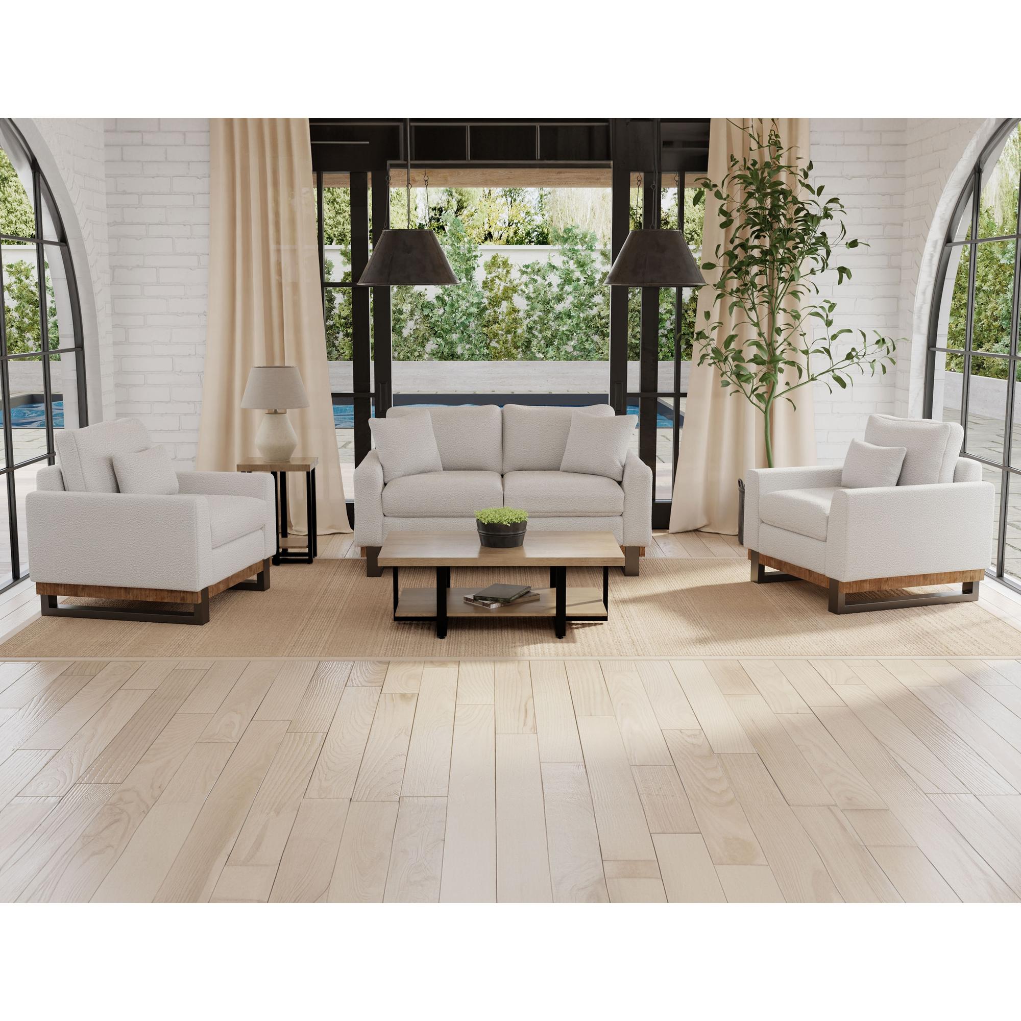 Mita Metal & Wood Base Sofa 2 Mita Metal & Wood Base Sofa - Image 2