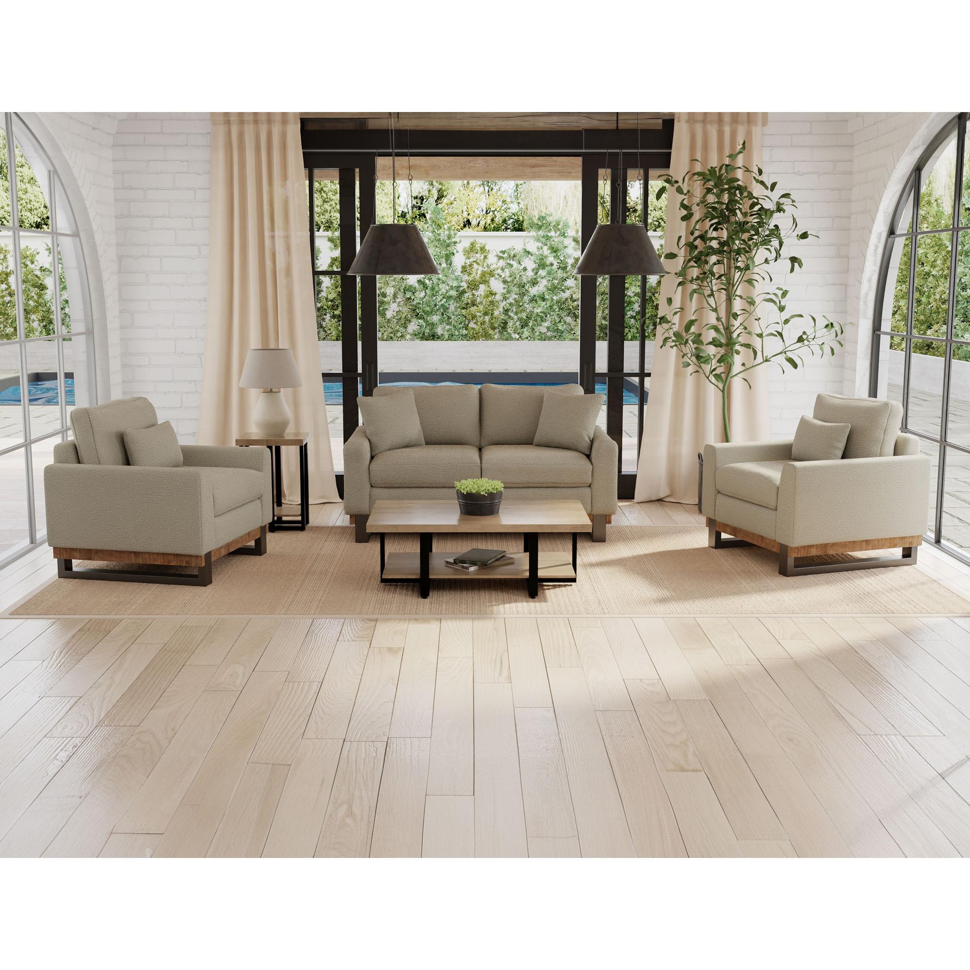 Mita Metal & Wood Base Sofa 2 Mita Metal & Wood Base Sofa - Image 2