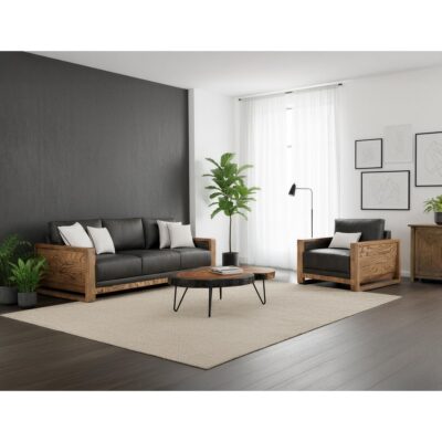 Ancora Wooden Frame Upholstered Loveseat IUP325-LOV-216 IUP325 LOV 216 03