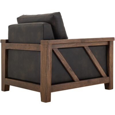 Walnut Wooden Frame & Base Armchair IUP342-ACH-216 IUP342 ACH 216 04