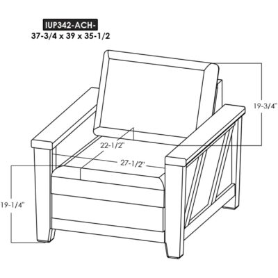 Walnut Wooden Frame & Base Armchair IUP342-ACH-216 IUP342 ACH 216 12