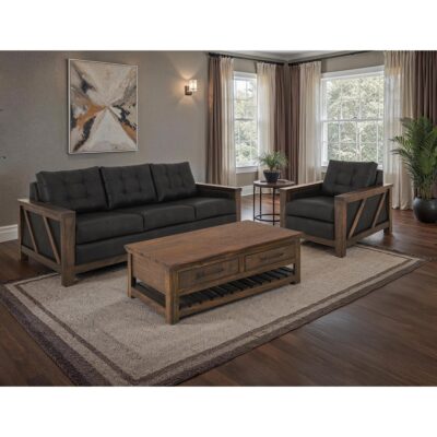 Walnut Wooden Frame Upholstered Loveseat 14 Walnut Wooden Frame Upholstered Loveseat IUP342-LOV-216 IUP342 LOV 216 05