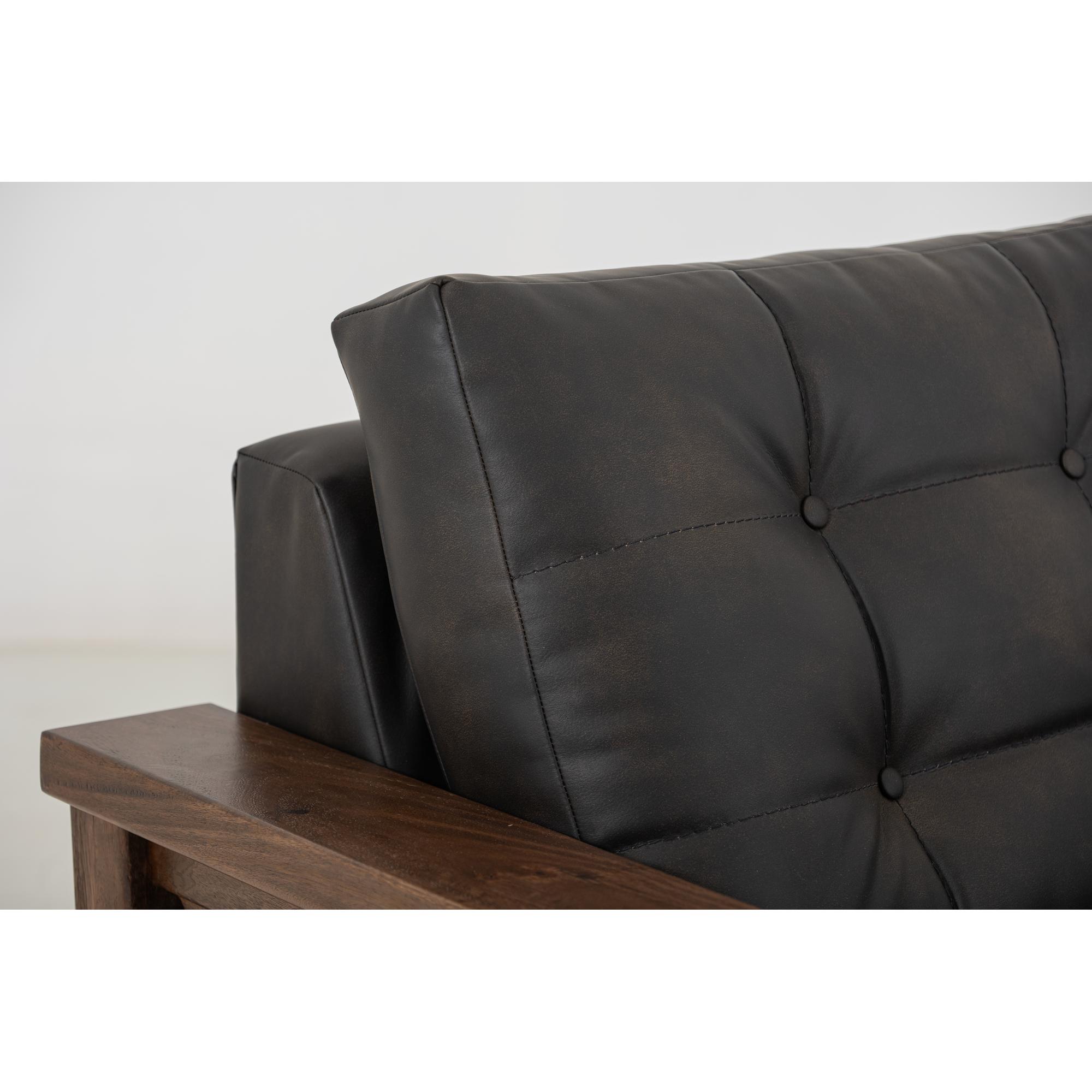Walnut Wooden Frame Upholstered Loveseat 9 Walnut Wooden Frame Upholstered Loveseat - Image 9