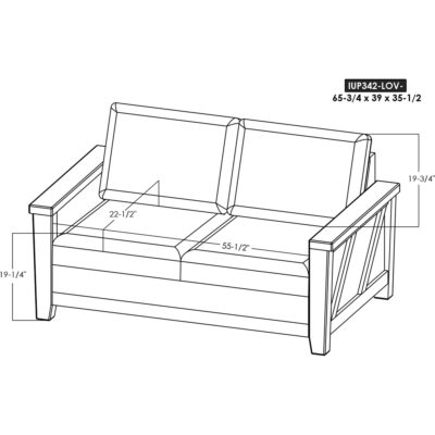 Walnut Wooden Frame Upholstered Loveseat 19 Walnut Wooden Frame Upholstered Loveseat IUP342-LOV-216 IUP342 LOV 216 10