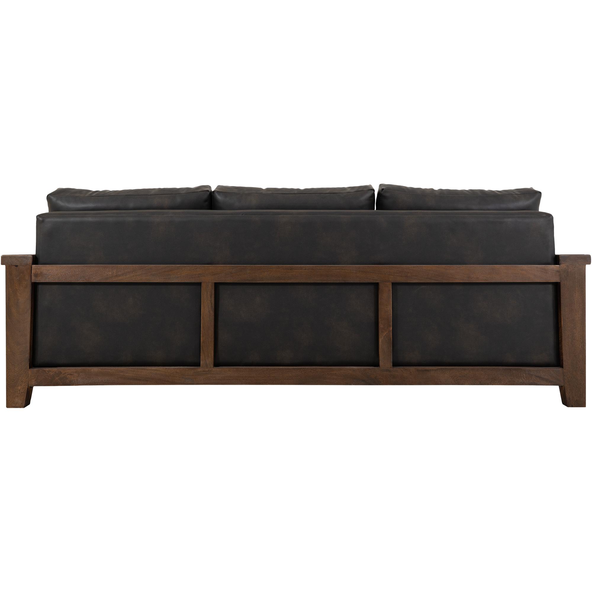 Walnut Wooden Frame Upholstered Sofa 5 Walnut Wooden Frame Upholstered Sofa - Image 5