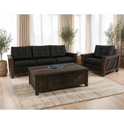 Walnut Wooden Frame Upholstered Sofa 19 Walnut Wooden Frame Upholstered Sofa IUP342-SOF-216 IUP342 SOF 216 06