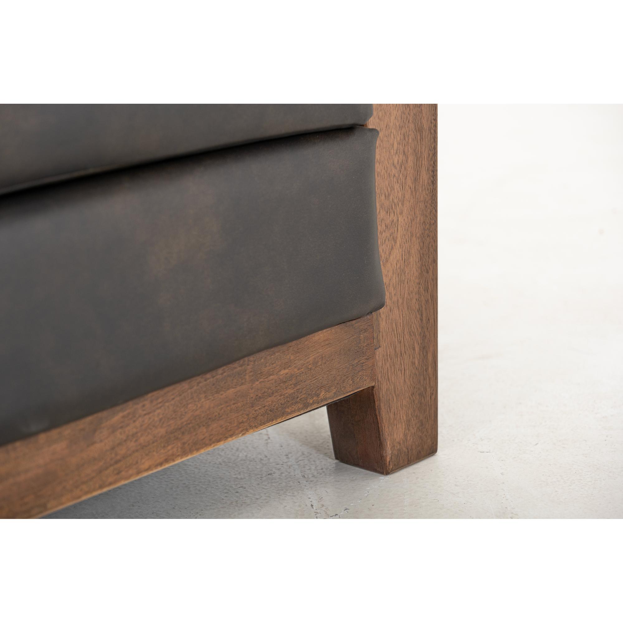 Walnut Wooden Frame Upholstered Sofa 11 Walnut Wooden Frame Upholstered Sofa - Image 11