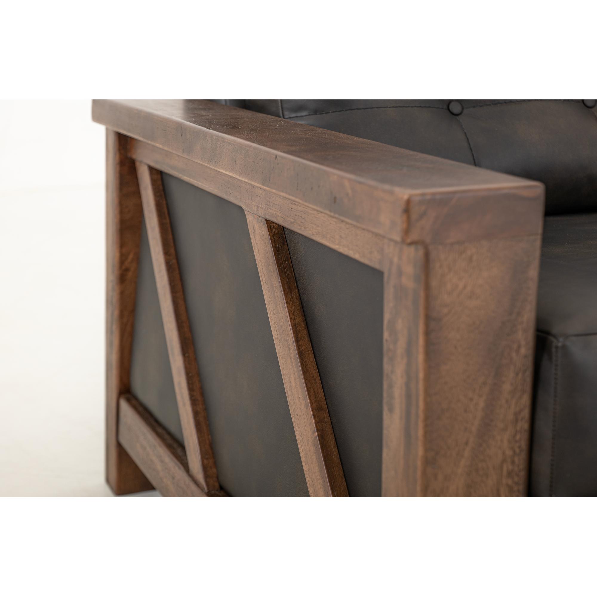 Walnut Wooden Frame Upholstered Sofa 13 Walnut Wooden Frame Upholstered Sofa - Image 13